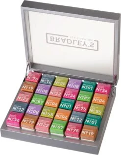 Bradley's Fairtrade - Luxe Piramini 30-vaks Theekist - Theedoos - 11 Theesoorten + 30 Stuks GEVULD